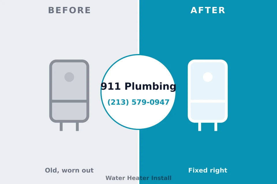Before and after: plumbing company Otterbein, IN